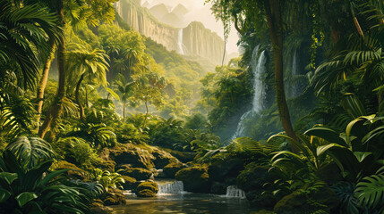 Jungle Mystique: Artistic Rendering of Dense Foliage