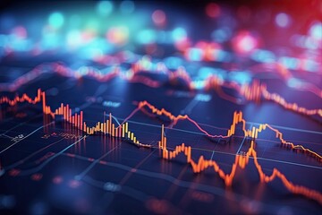 Trade chart graphic design for trading business background