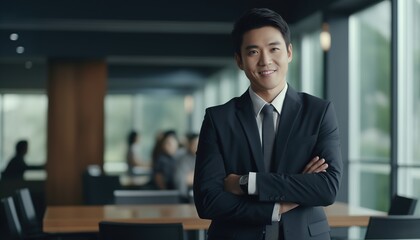 Young adult businessman in office