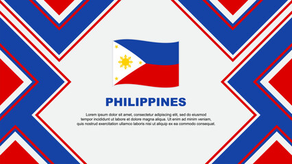 Philippines Flag Abstract Background Design Template. Philippines Independence Day Banner Wallpaper Vector Illustration. Philippines Vector