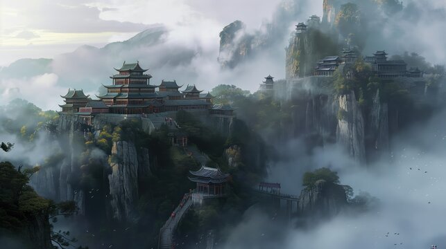 Abstract Ancient China, Wudang Generative AI
