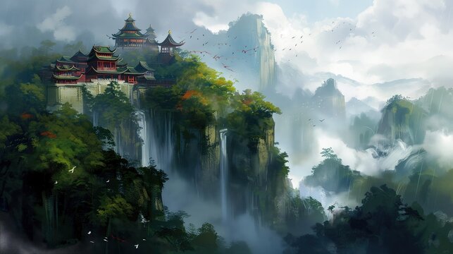 Abstract Ancient China, Wudang Generative AI