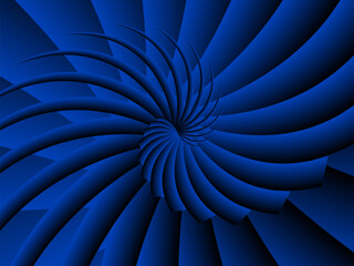 a blue spiral design with a black background, abstract blue spiral fractal burst background,  wallpaper design 