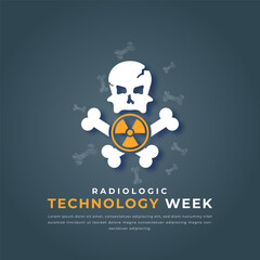 Radiologic Technology Week Paper cut style Vector Design Illustration for Background, Poster, Banner, Advertising, Greeting Card