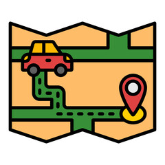 Map Travel Icon
