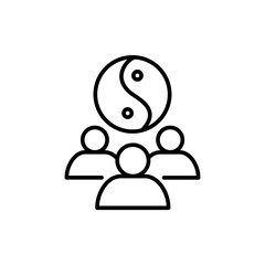 Spa group outline icons, minimalist vector illustration ,simple transparent graphic element .Isolated on white background