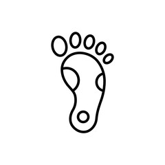 Foot massage outline icons, minimalist vector illustration ,simple transparent graphic element .Isolated on white background