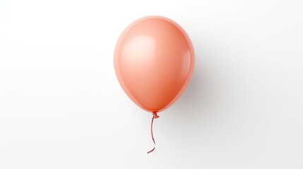 An isolated balloon in a radiant and lively color, hovering gracefully against the clean simplicity of a white background.