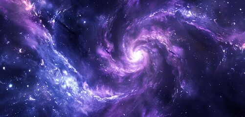 Swirling galaxies in shades of indigo and violet forming an awe-inspiring intricate pattern on a cosmic canvas in 8K.