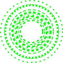 An abstract circular HUD interface shape concentric circle pattern design element.