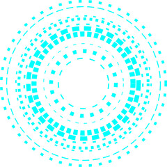 An abstract circular HUD interface shape concentric circle pattern design element.