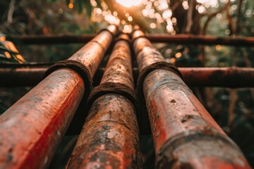 pipe in construction for plumbing or infrastructure projects in factory professional photography