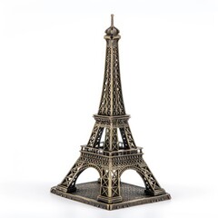 Eiffel Tower miniature replica, isolated on white background