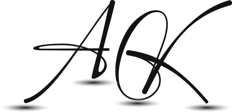 AK letter logo desigen and initial logo desigen