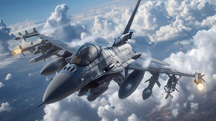 Aerial Dominance Unleashed The Apex Arsenal of Modern Warfare - obrazy, fototapety, plakaty