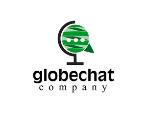 globe chat logo design template