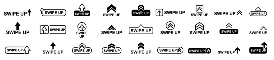 Set of Swipe up icon .Swipe up buttons.Vector