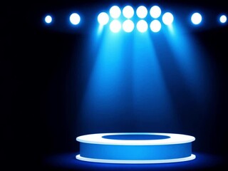 bright podium spotlight background