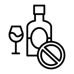 No Alcohol Line icon