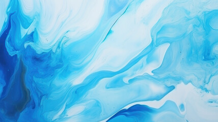 Fototapeta premium Abstract art blue paint background with liquid fluid grunge texture