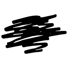 Brush marks in ink style, Hand drawn brush paint or brush stroke