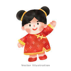 Cute Asian children for Chinese new year.