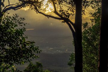 Natural background, high angle from the high mountains that can see the scenery around, the wind...