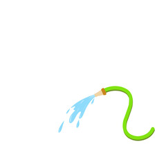 illustration of a water hose that flows water
