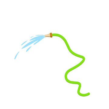 illustration of a water hose that flows water