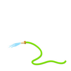 illustration of a water hose that flows water