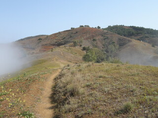 Chemin dans la montagne &agrave; Santo Antao Cap-Vert