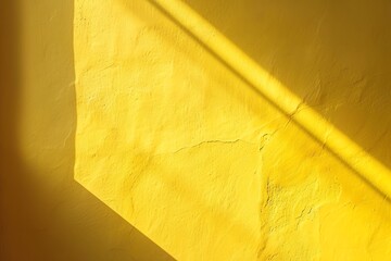 Yellow wall with drop shadow and light for background banner template