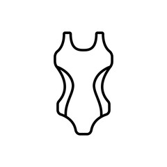 Swimsuit outline icons, minimalist vector illustration ,simple transparent graphic element .Isolated on white background