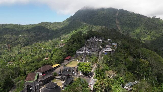 Drone shot of Lempuyang Temple (Pura Penataran Agung Lempuyang), Bali, Indonesia