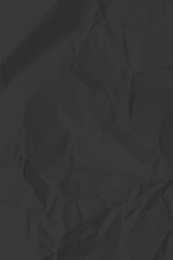 Black clean crumpled paper