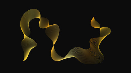 Abstract backdrop with luxury golden waves