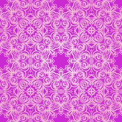 Seamless background pattern with floral mandala. vector.