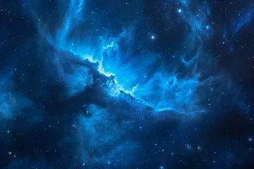 Foto op Aluminium Blue nebula space background © IMAGE