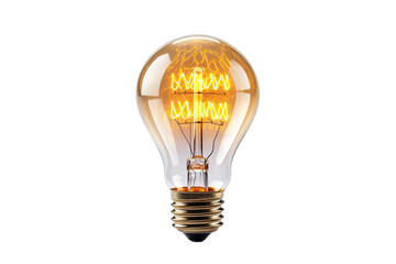 Decorative Filament Bulb Isolated On Transparent Background
