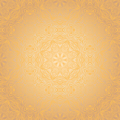 Seamless pattern with gradiently mandala. Vector