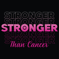 Stronger Than Cancer Quote Design, Ribbon For T-Shirt, Banner, Hoodie, Banner, Poster, Print On Demand