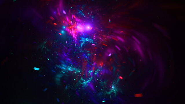 Abstract space light, universe glow nebula background, science astronomy cosmos, fantasy night cloud galaxy star. 3d render