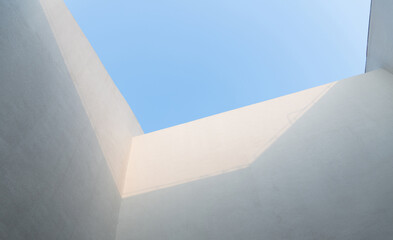 White wall of modern building