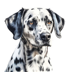 dalamatian dog on transparent background