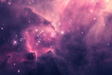 Pink nebula space background

