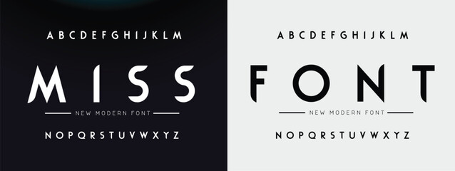 Abstract scifi modern alphabet fonts. Science fiction typography sport, technology, fashion, digital, future creative logo font. vector illustration - obrazy, fototapety, plakaty