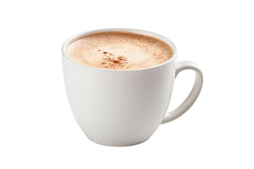 Sipping from a Latte Mug Isolated On Transparent Background