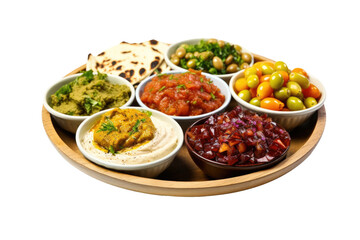 Charm of Mezze Dishes Isolated On Transparent Background