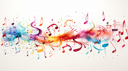 Abstract musical high vertical space background