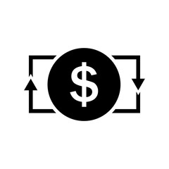 Money icon vector. Exchange illustration sign. Finance symbol. Dollar logo.